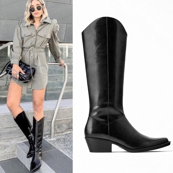 zara cowboy boot